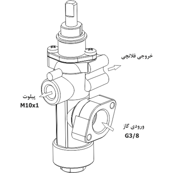 شیر کنترل گاز مدل SET120