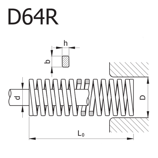 تصویر فنر قرمز D64R 