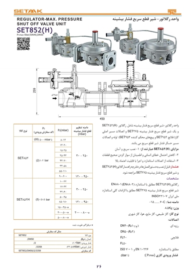 Picture of Regulator + Max. Pressure Shut off Valve | SET852H