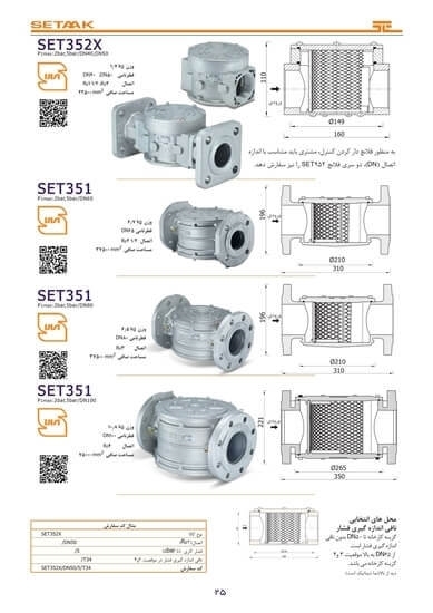 تصویر فیلتر گاز | SET351-DN80