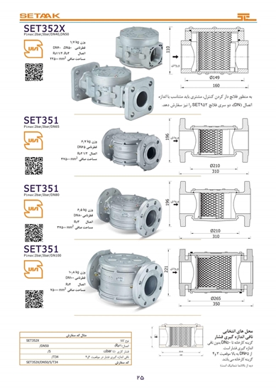 تصویر فیلتر گاز | SET351-DN100