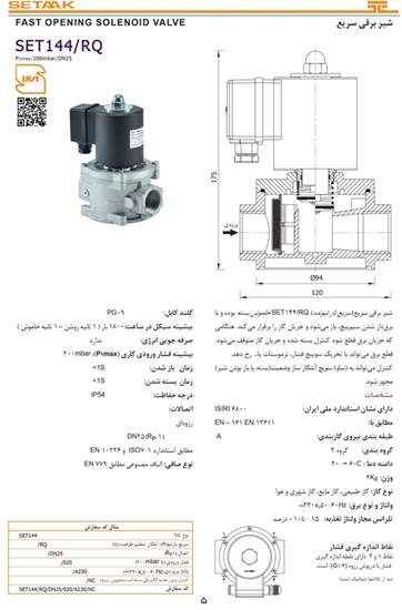 Picture of Fast Opening Solenoid Valve | SET144/RQ/DN25